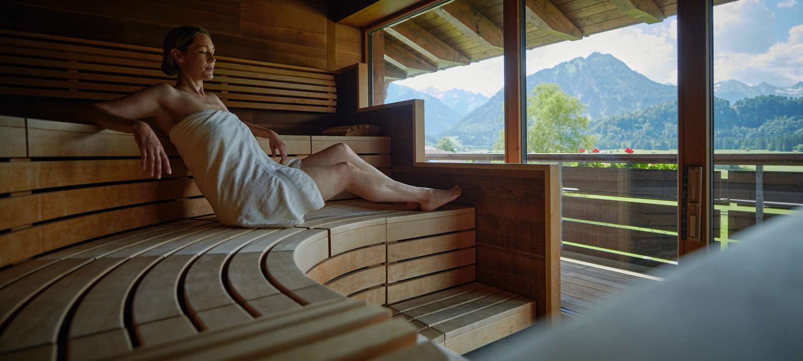 Aussicht vom Ladies Spa im Wellnesshotel in Oberstdorf
