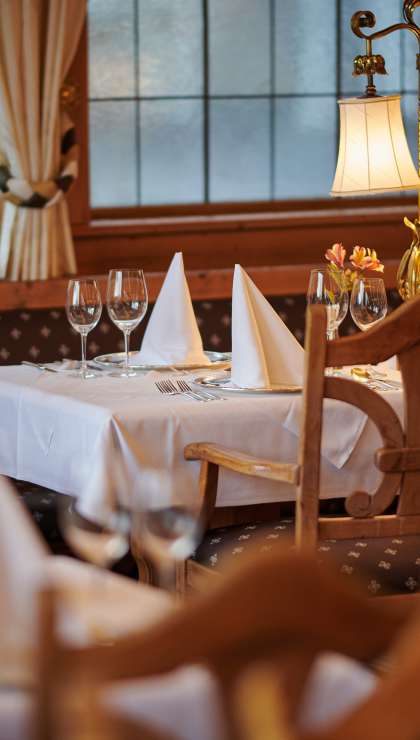 Gedeckter Tisch in SCHÜLE'S Restaurant